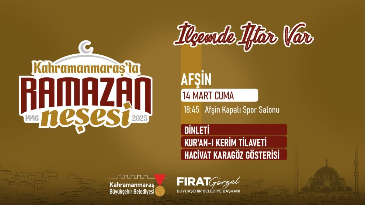 Büyükşehir‘den  Afşin iftarına davet