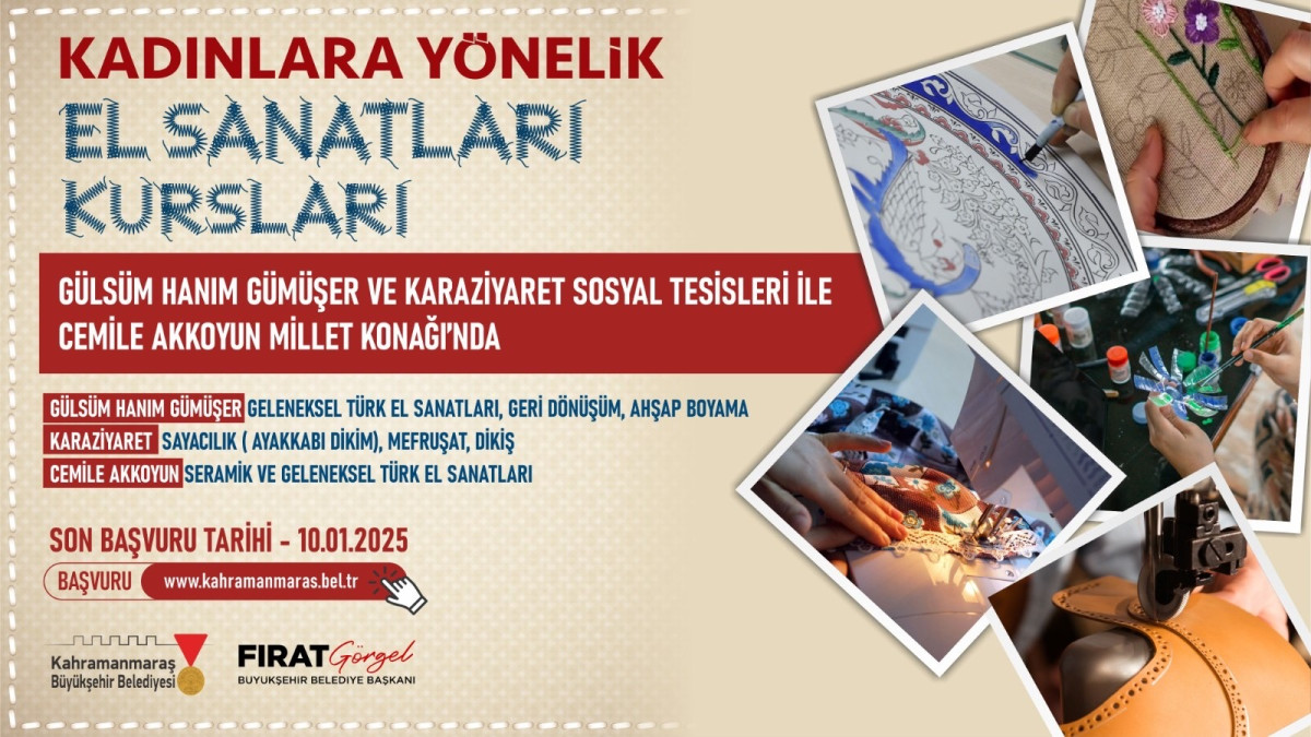 Büyükşehir’in Kadınlara Yönelik Kurslarında Yeni Dönem Başvuruları Başladı