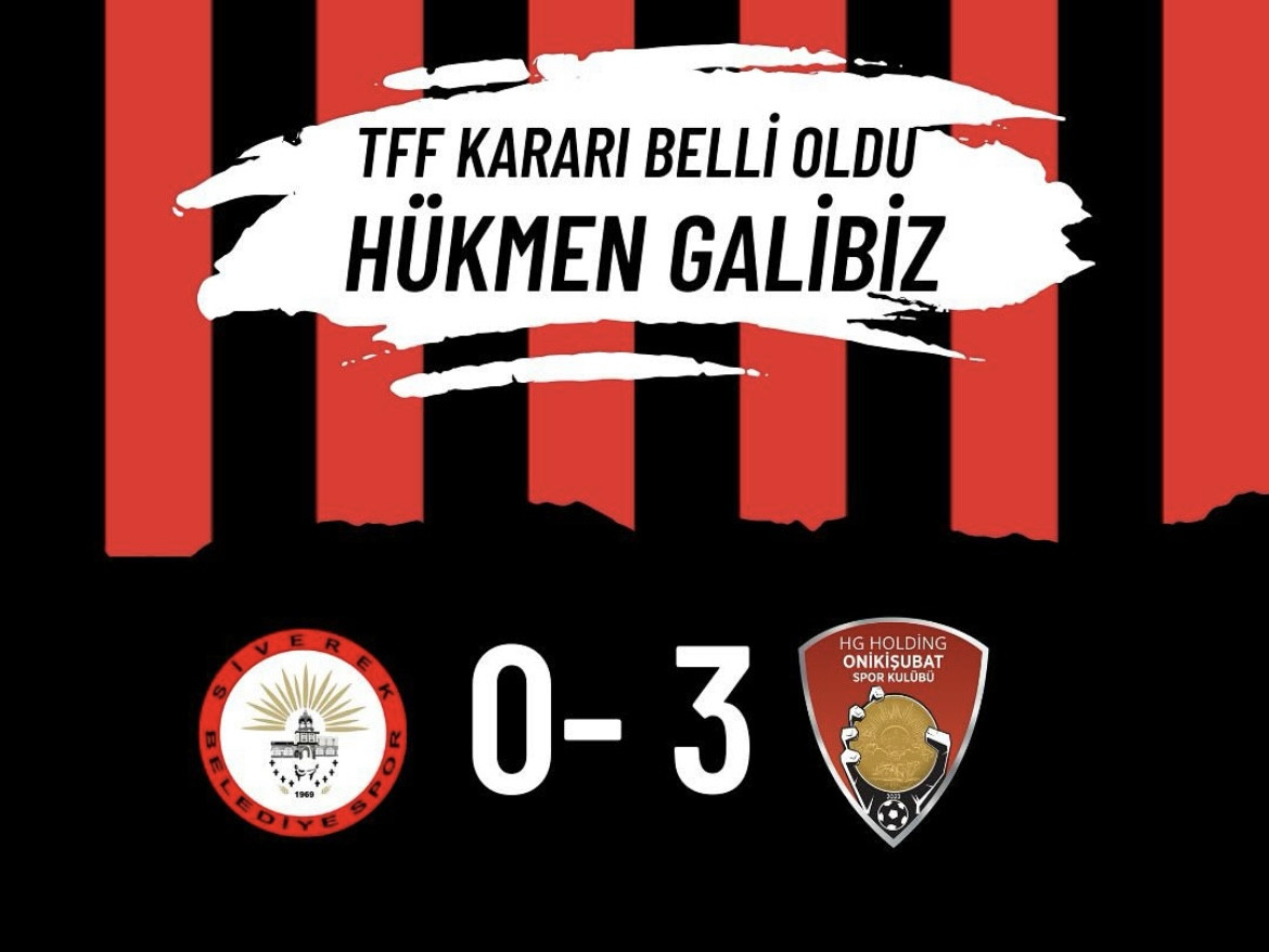 Onikişubatspor’a Hükmen Galibiyet: TFF’den Adaletli Karar!